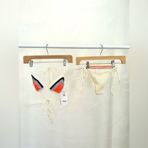 Medium Maaji women’s crochet bikini top and bottom.